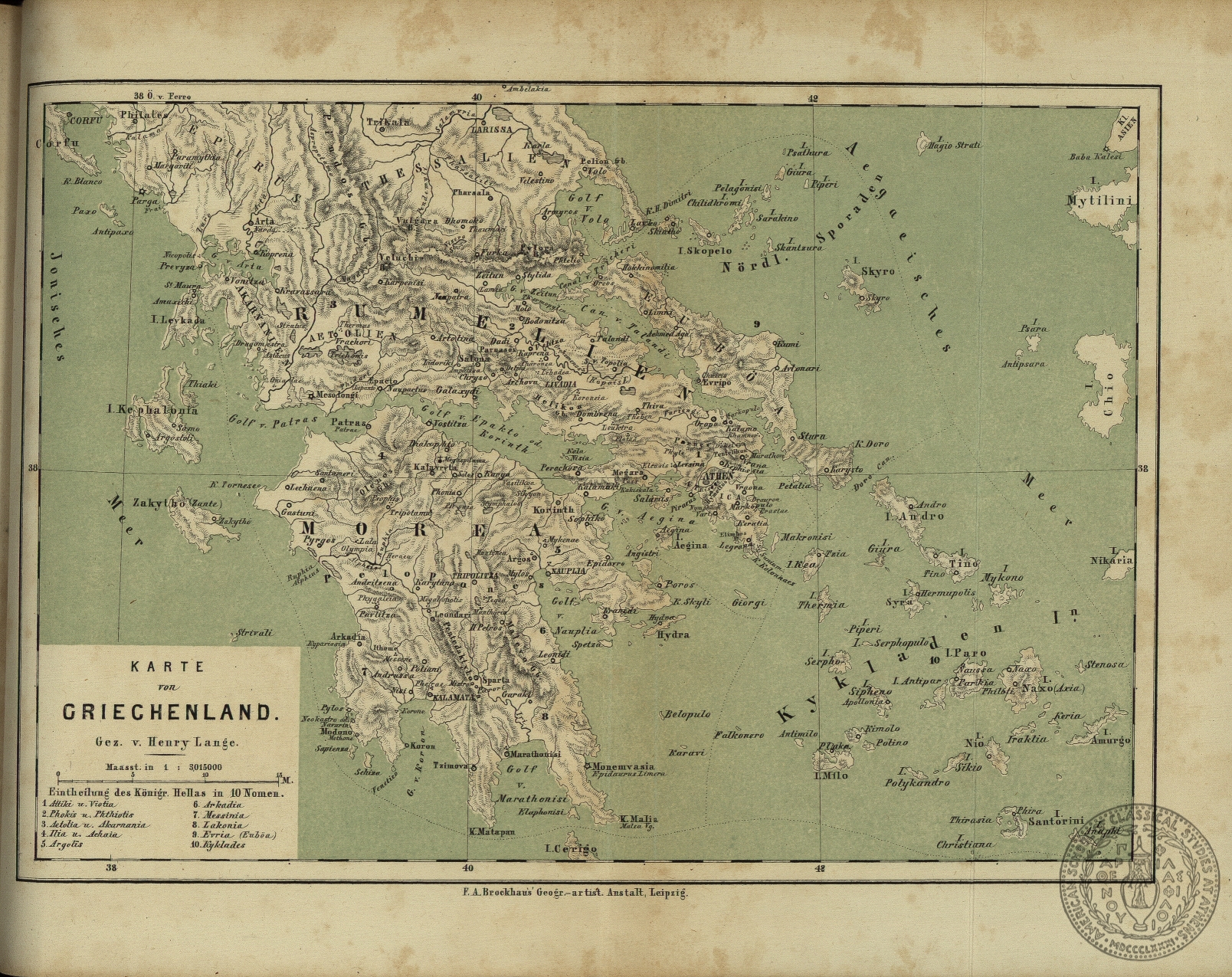 Karte von Griechenland